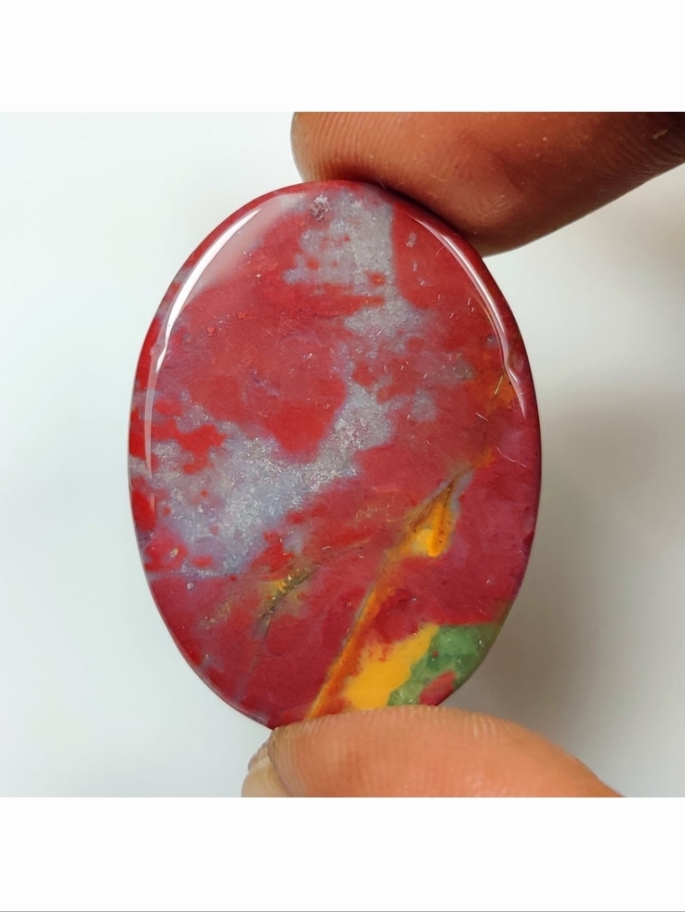 26.88 Ct Natural Mookaite Jasper Quartz Oval Cab - Picture 2 of 2